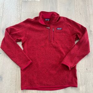 Patagonia Men’s Red Quarter-Zip Better Sweater Fleece Pullover